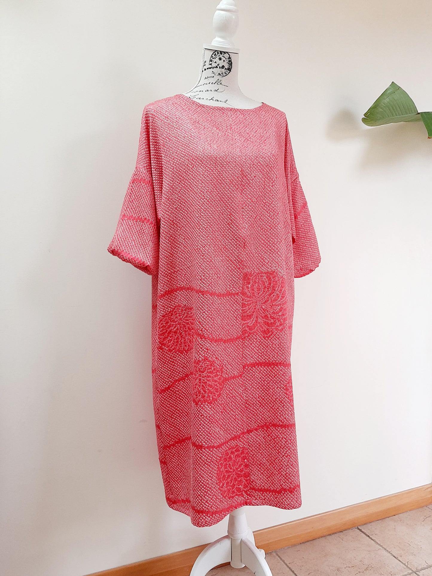 Vintage kimono Shibori silk dress