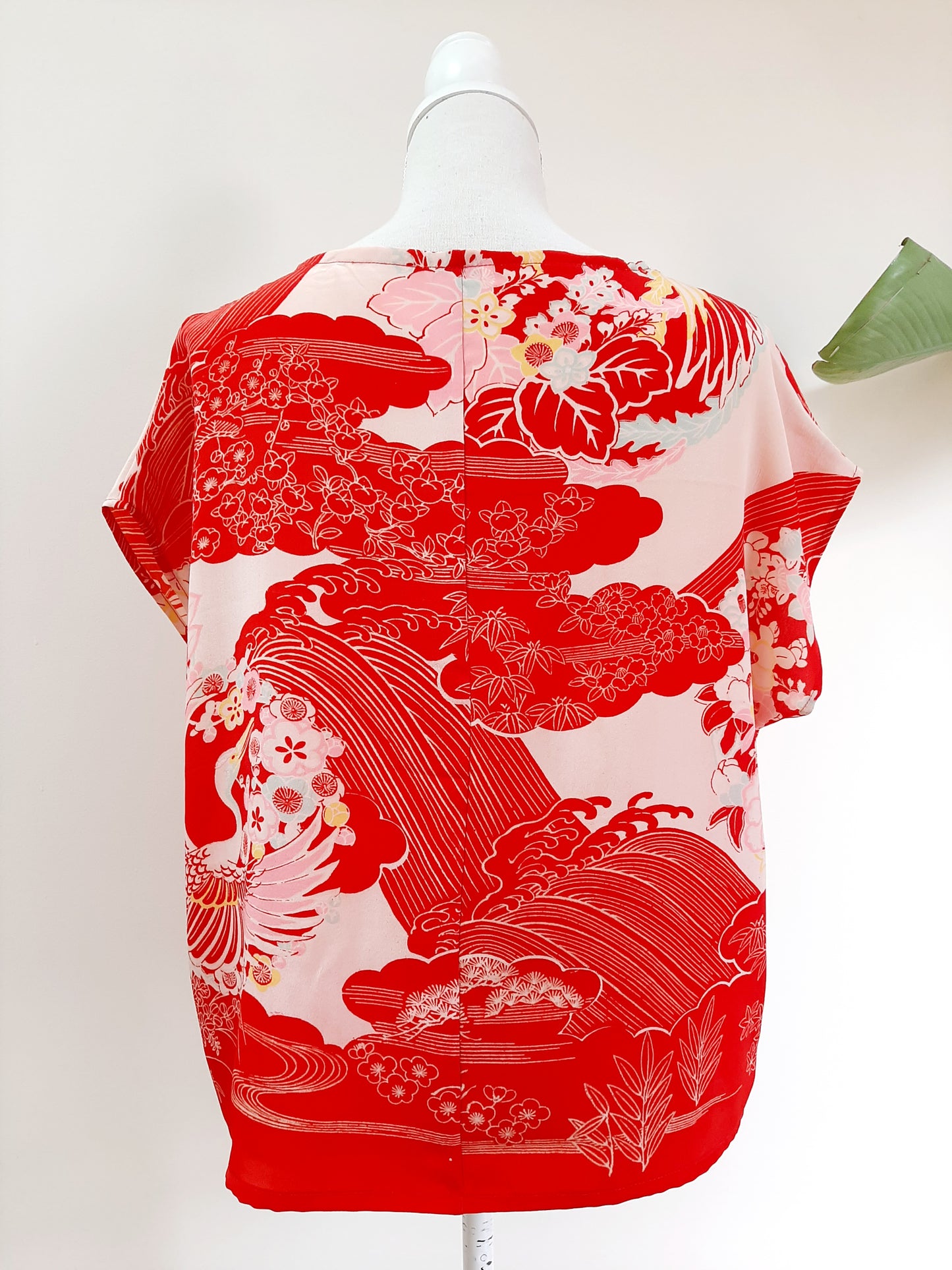 Vintage kimono silk top