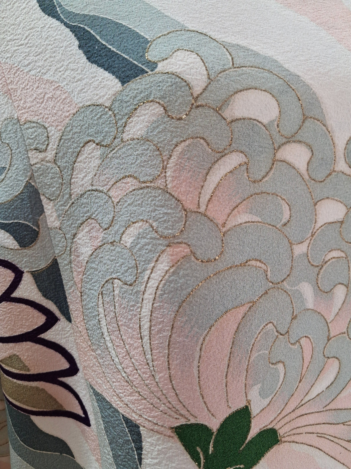 Vintage kimono silk top