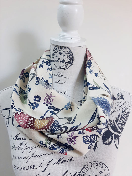 Vintage kimono silk snood