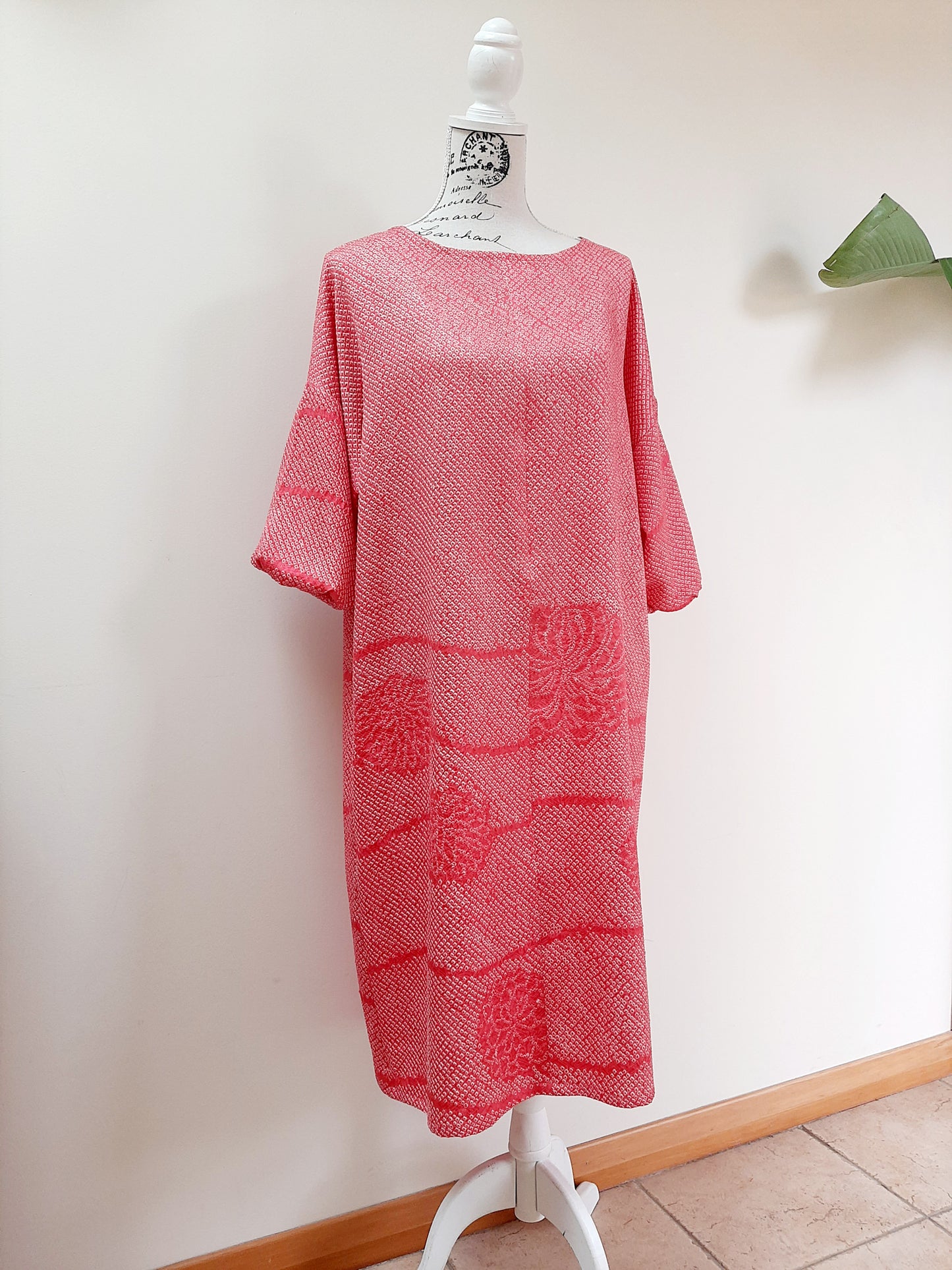 Vintage kimono Shibori silk dress