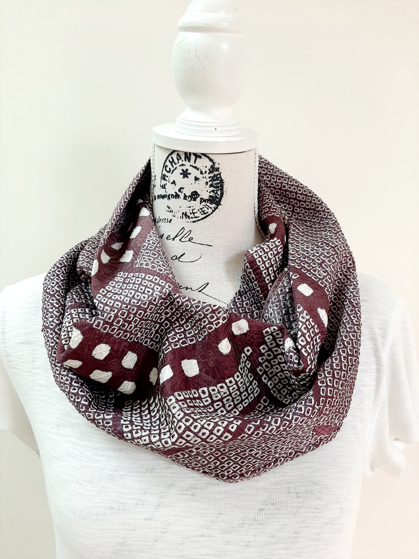 Vintage kimono silk snood