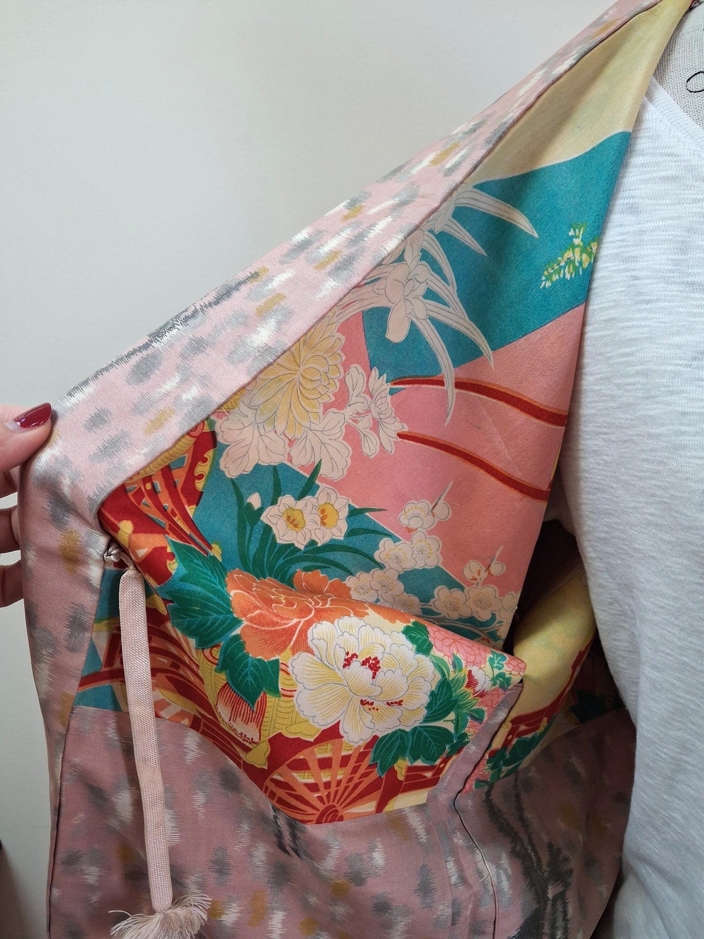 Japanese Vintage Silk Haori, Kimono jacket 025
