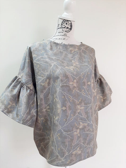 Vintage kimono silk top