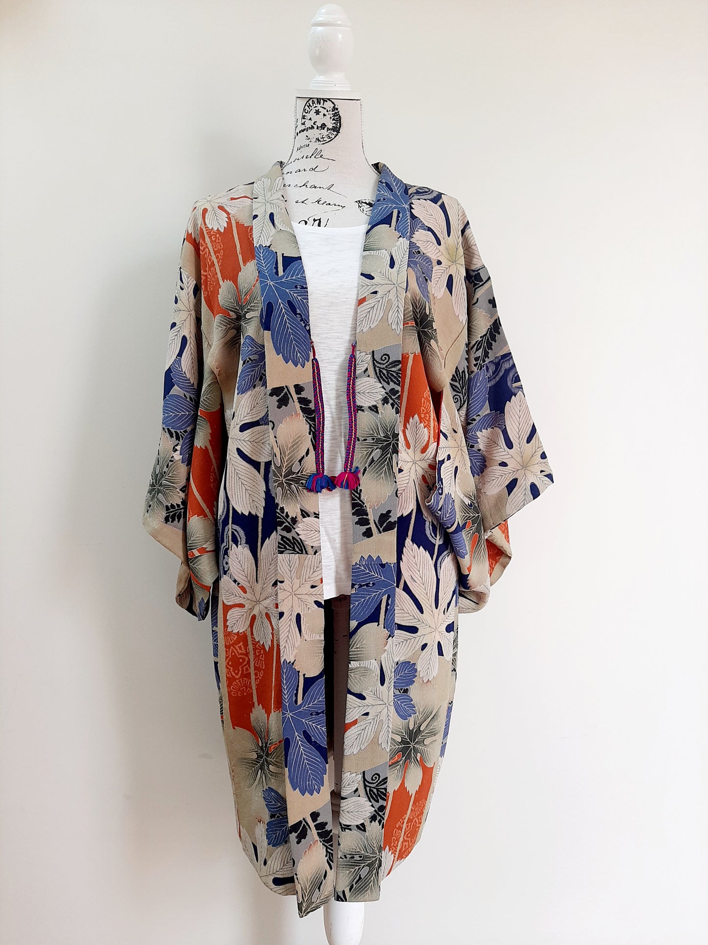 Japanese Vintage Silk Haori, Kimono jacket 019