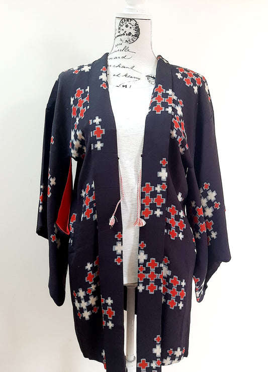 Japanese Vintage Silk Haori, Kimono jacket