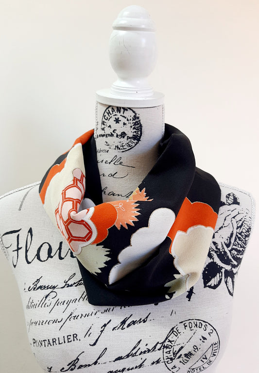 Vintage kimono silk snood