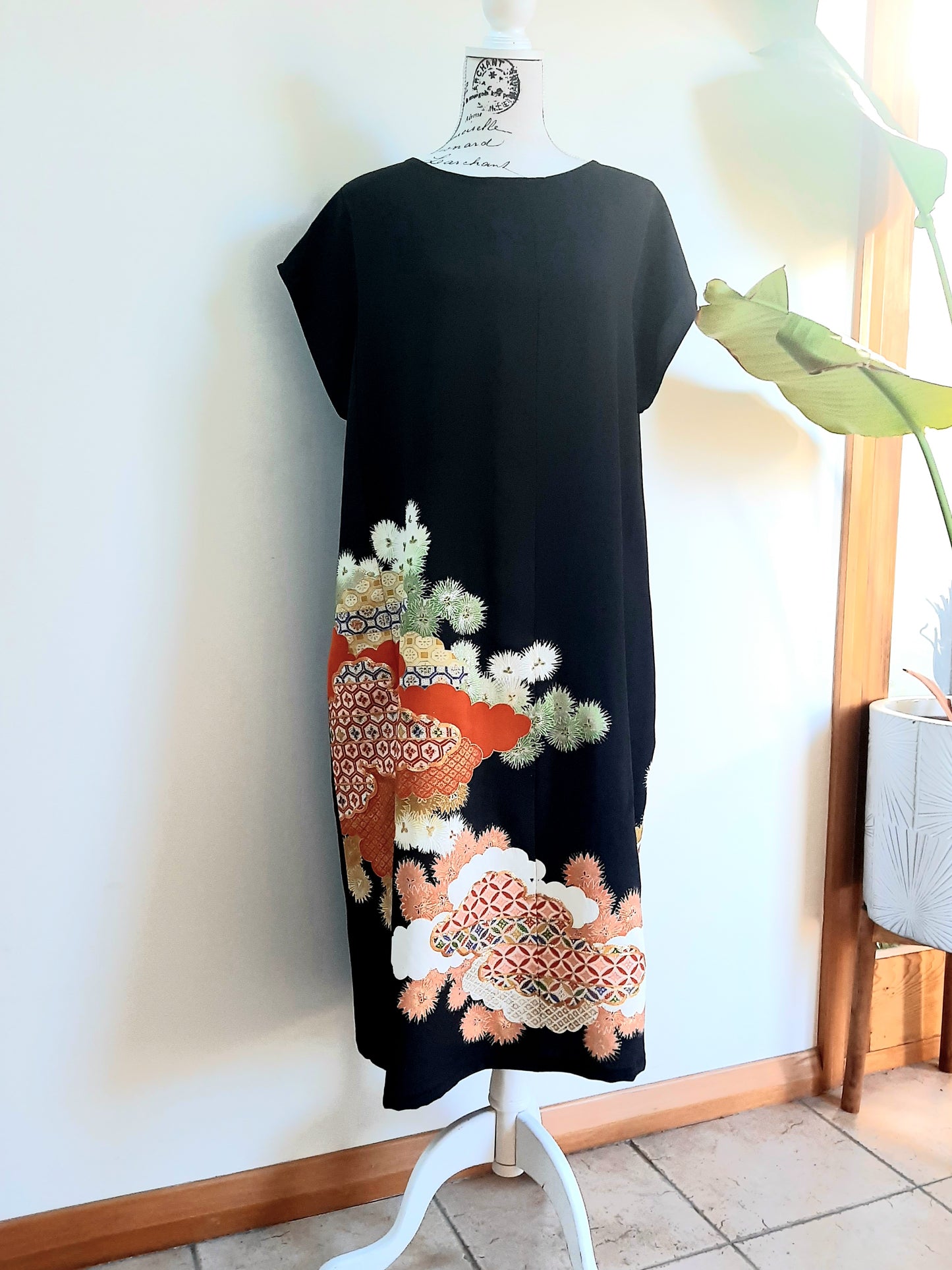 Vintage kimono silk dress