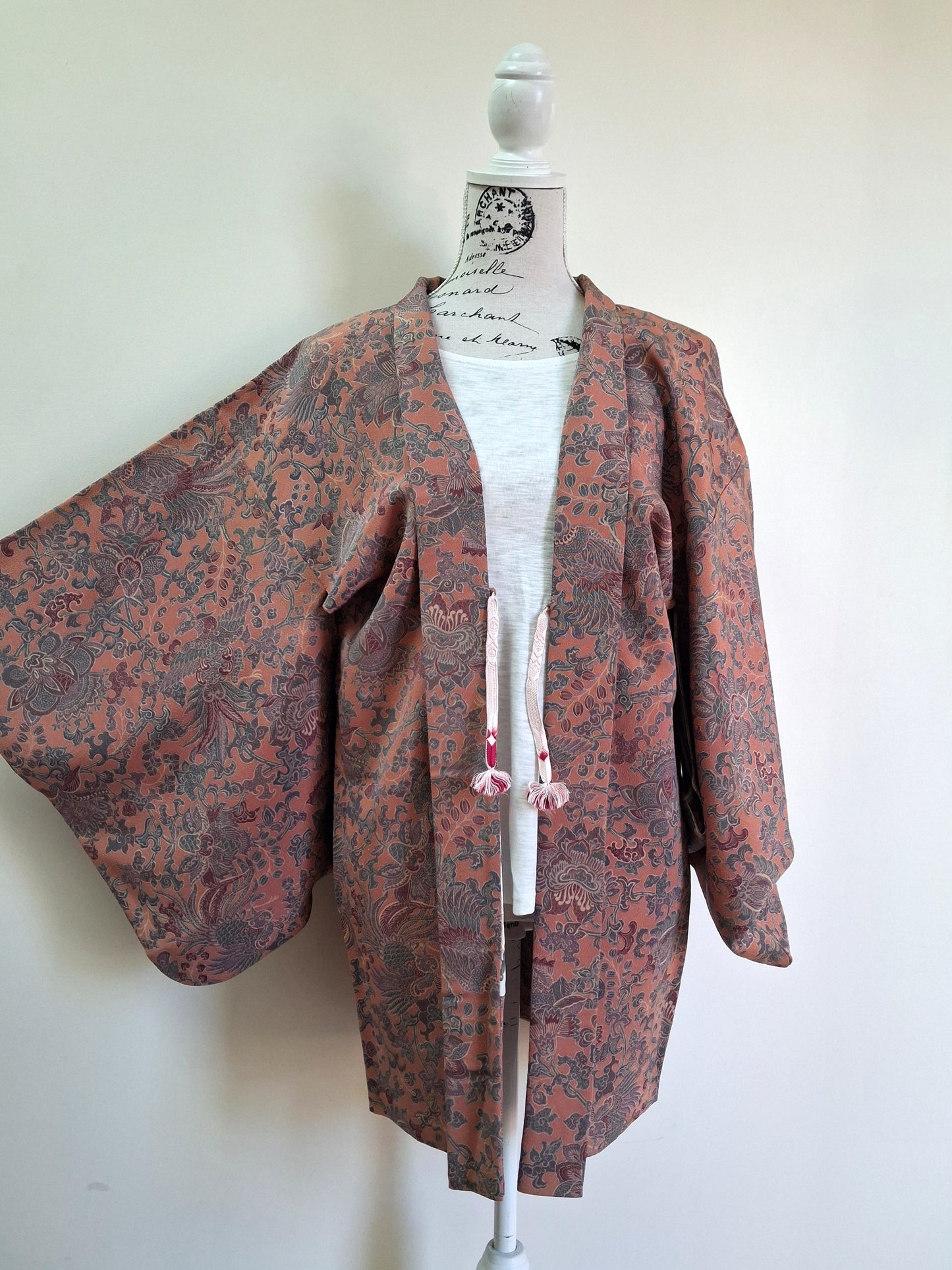 Japanese Vintage Silk Haori, Kimono jacket 023