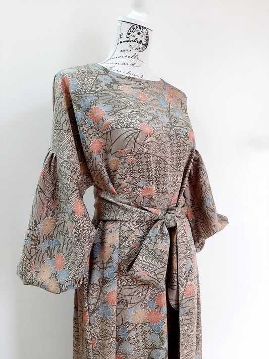 Vintage kimono silk dress