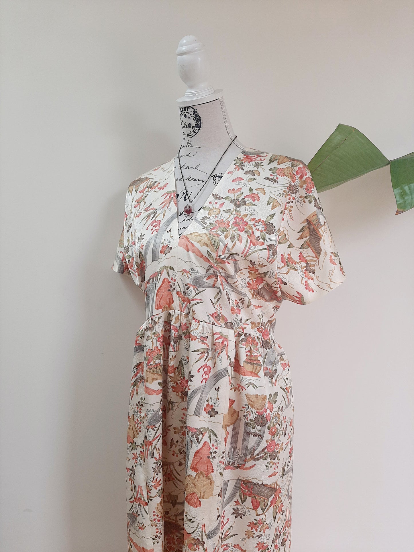 Vintage kimono silk dress