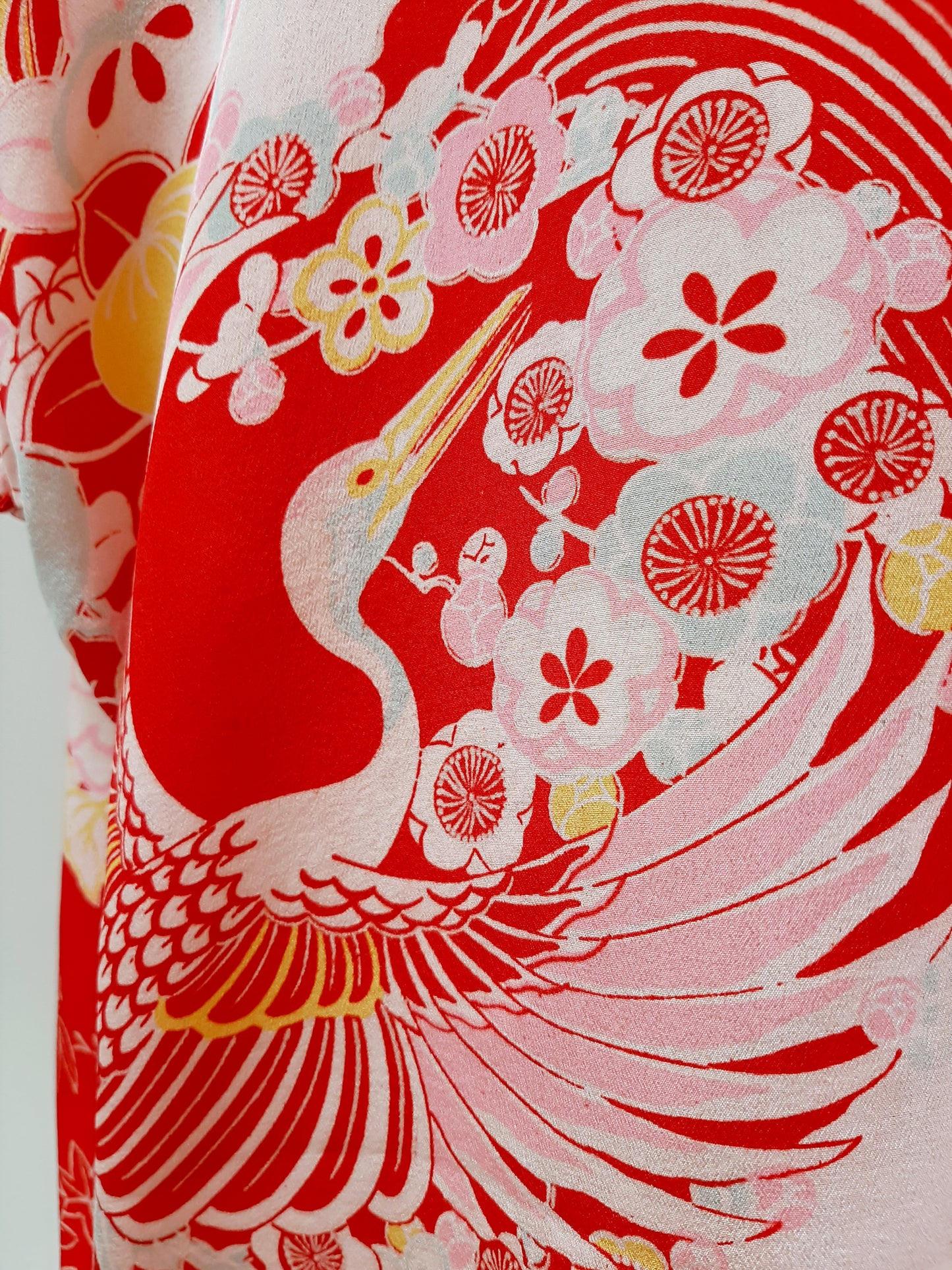 Vintage kimono silk top