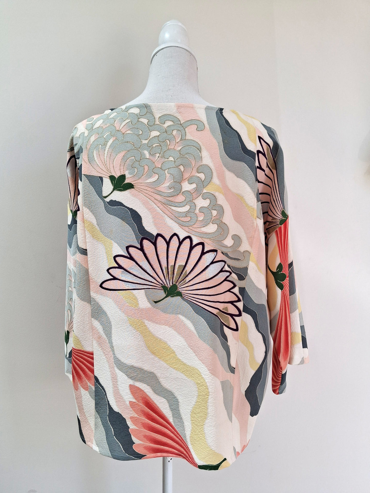 Vintage kimono silk top