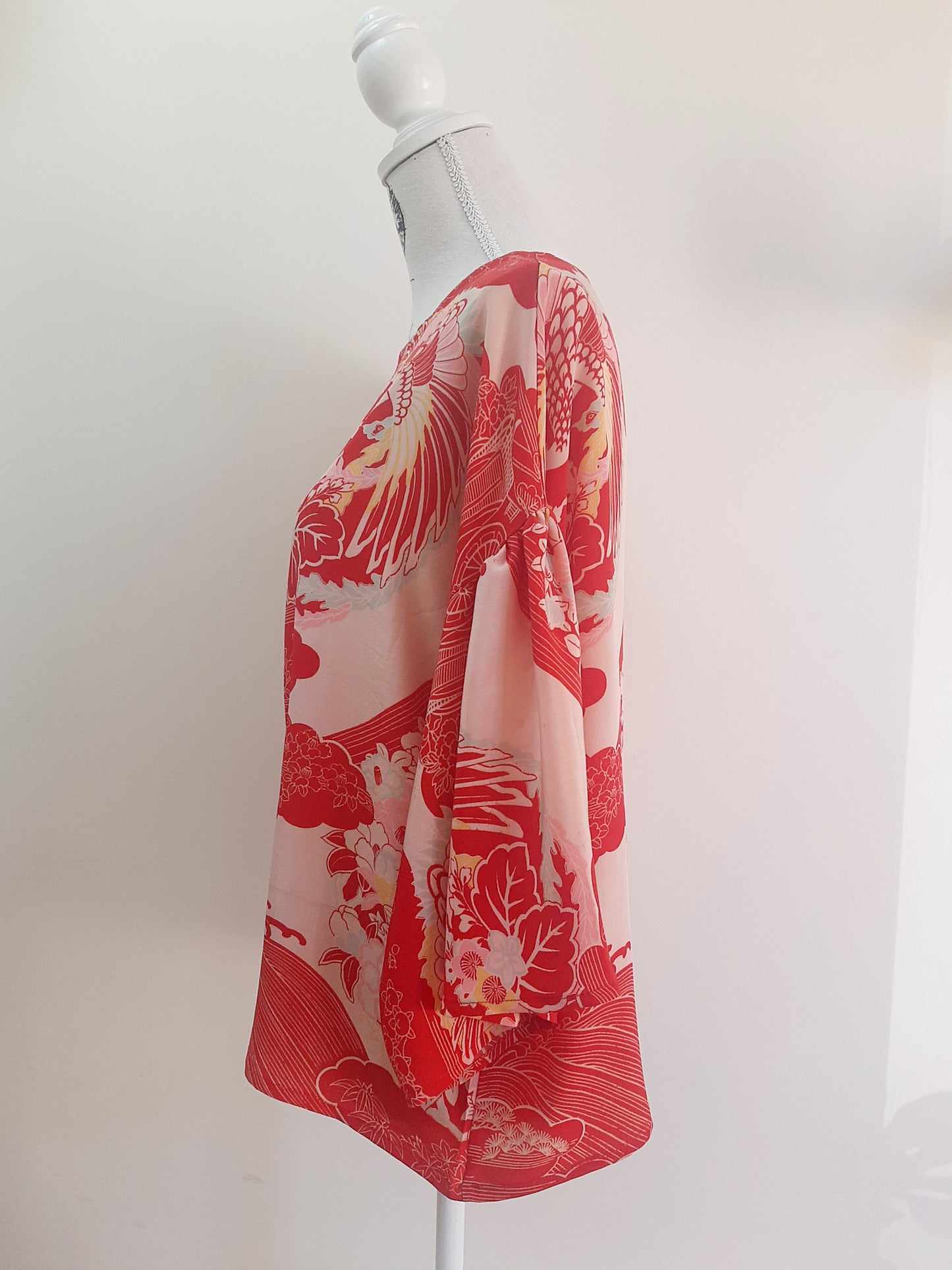 Vintage kimono silk top