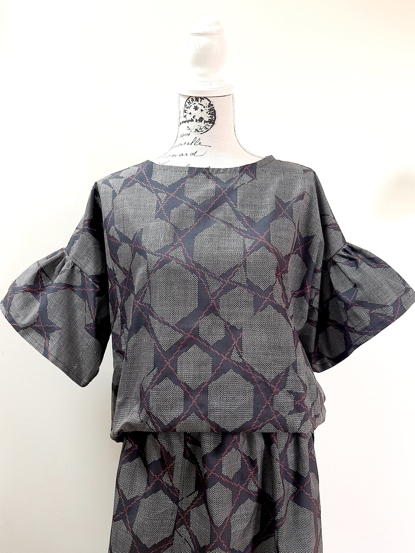 Vintage kimono silk top