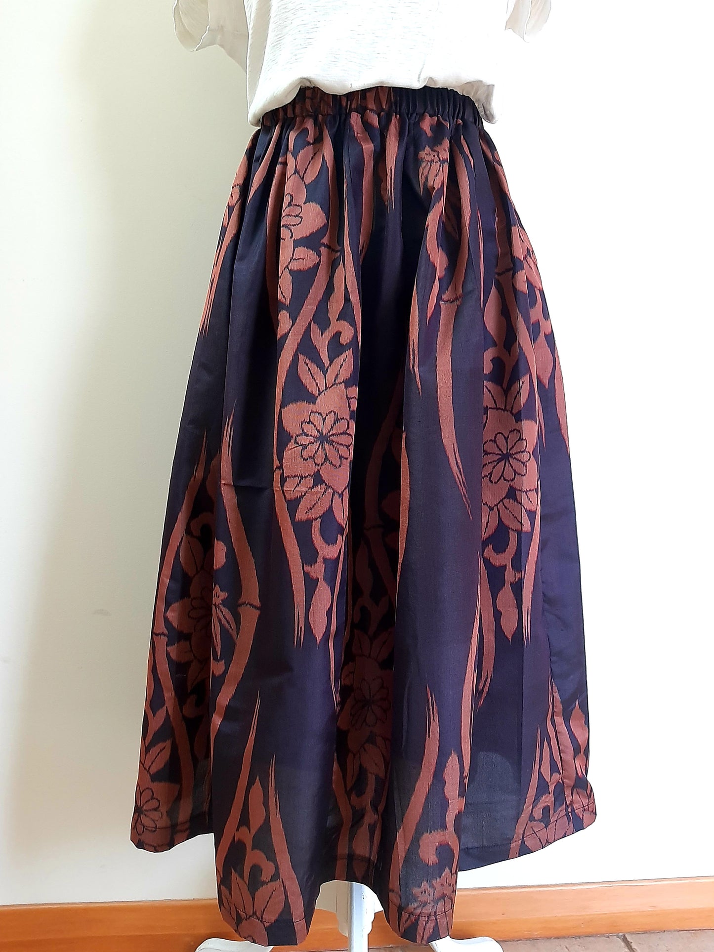 Vintage kimono silk skirt