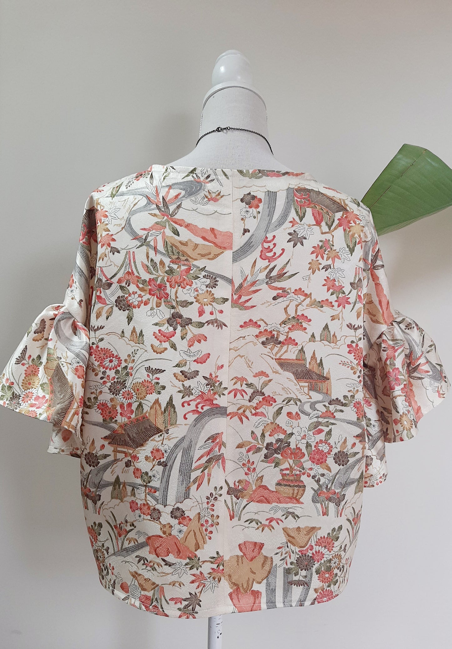 Vintage kimono silk top