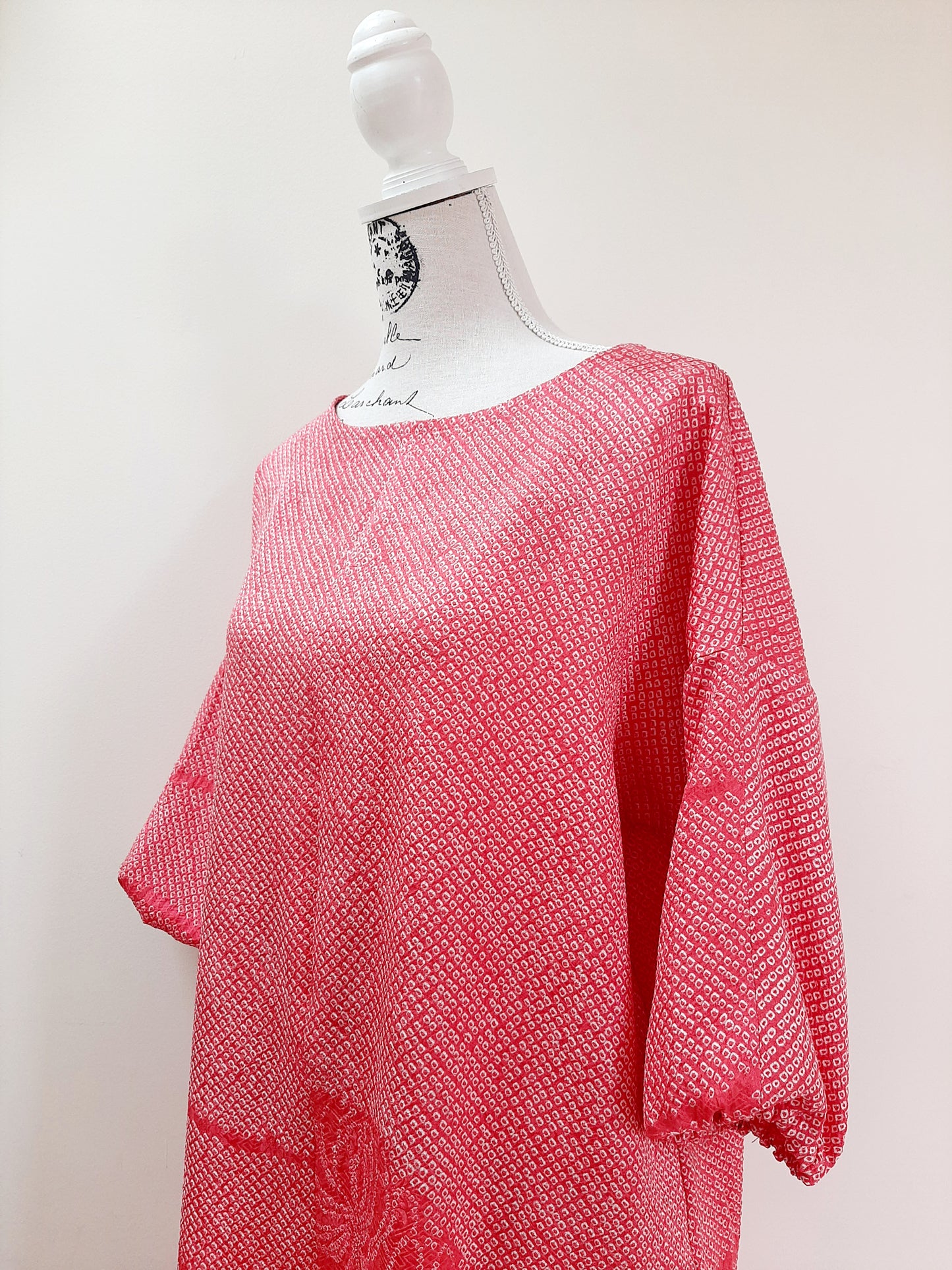 Vintage kimono Shibori silk dress