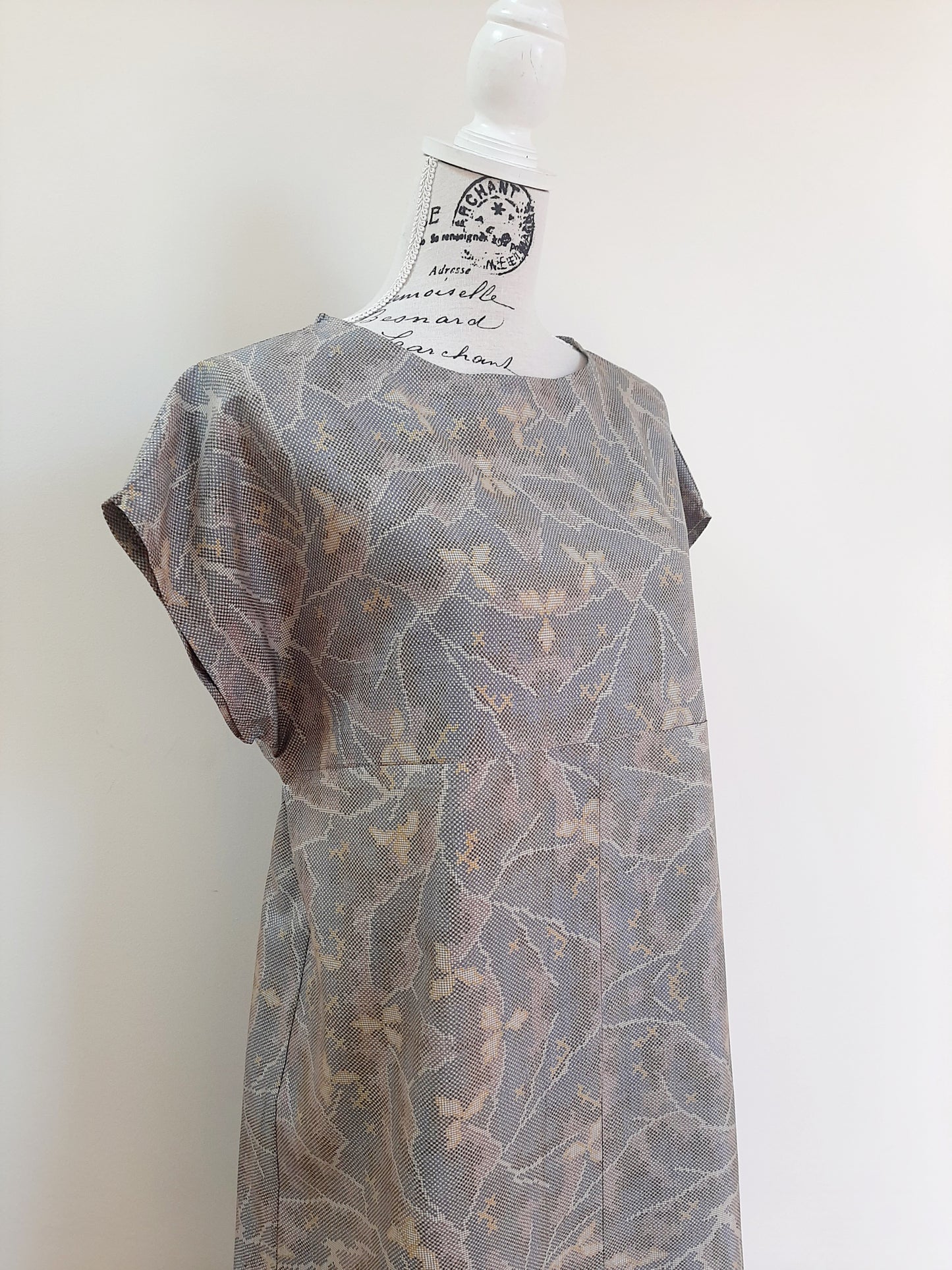 Vintage kimono silk dress