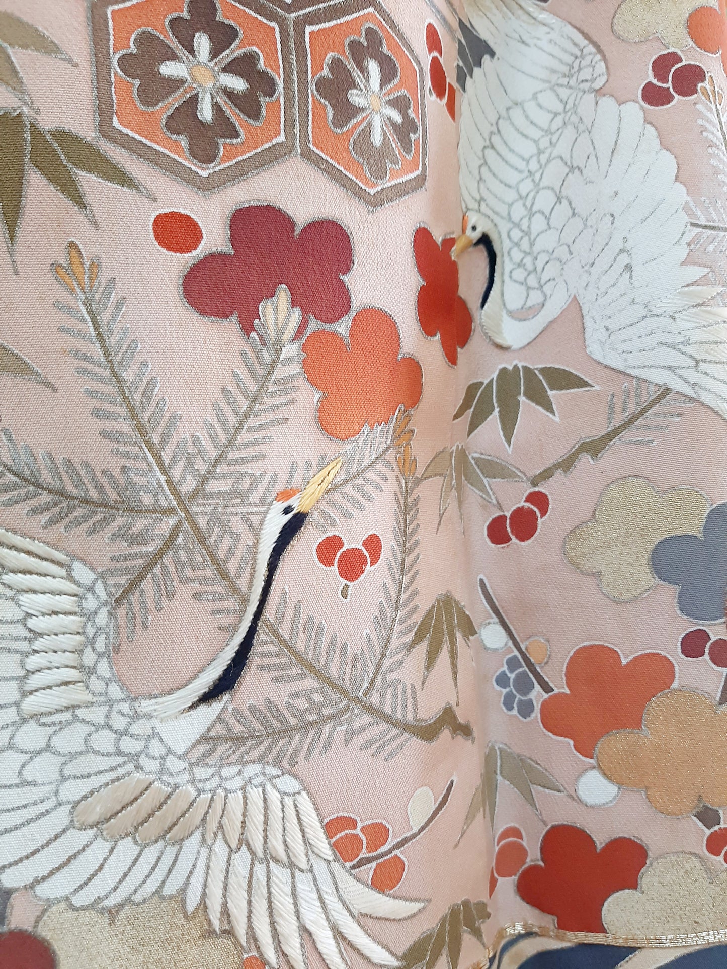 Vintage kimono silk skirt