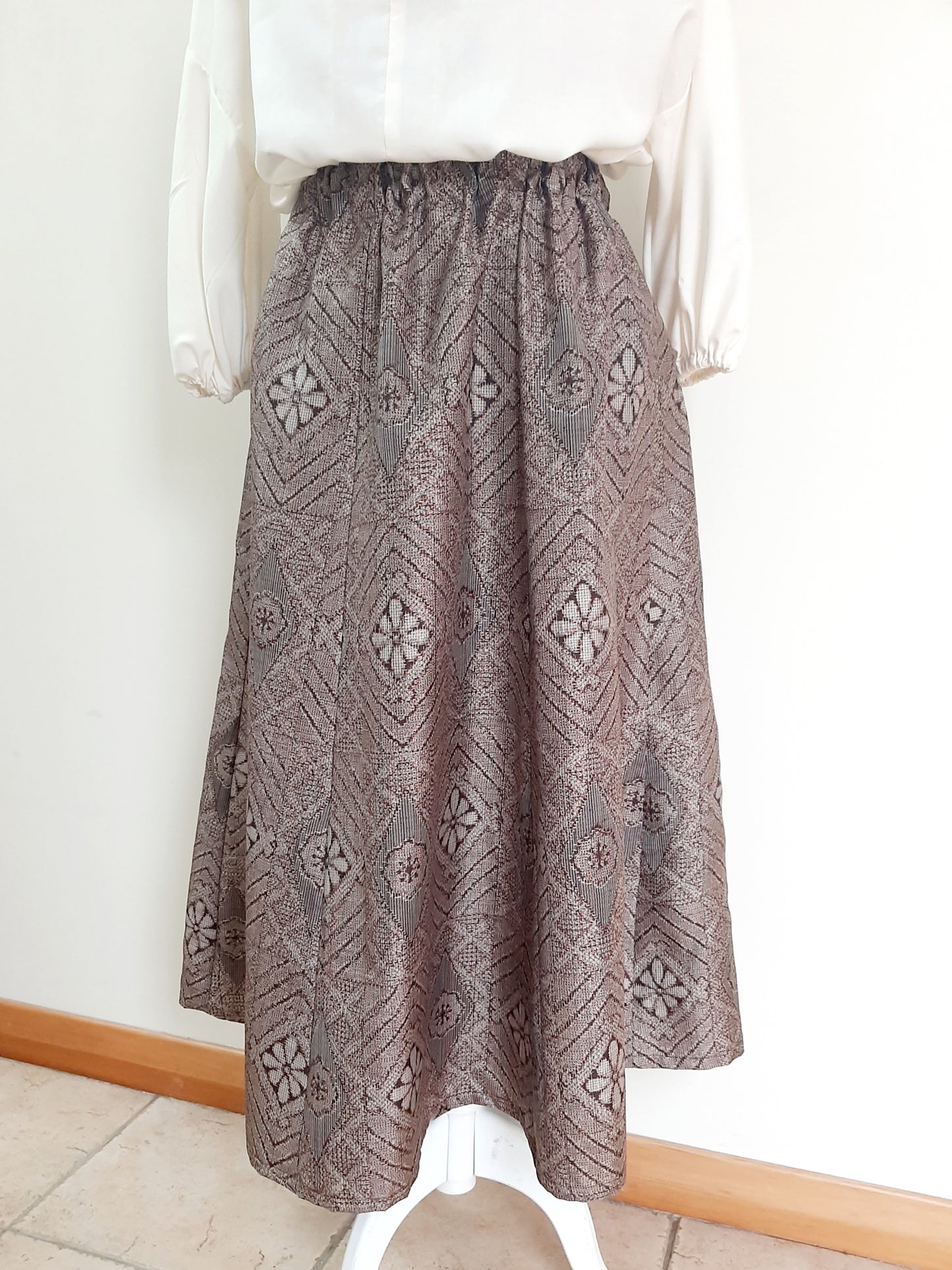 Vintage kimono silk skirt
