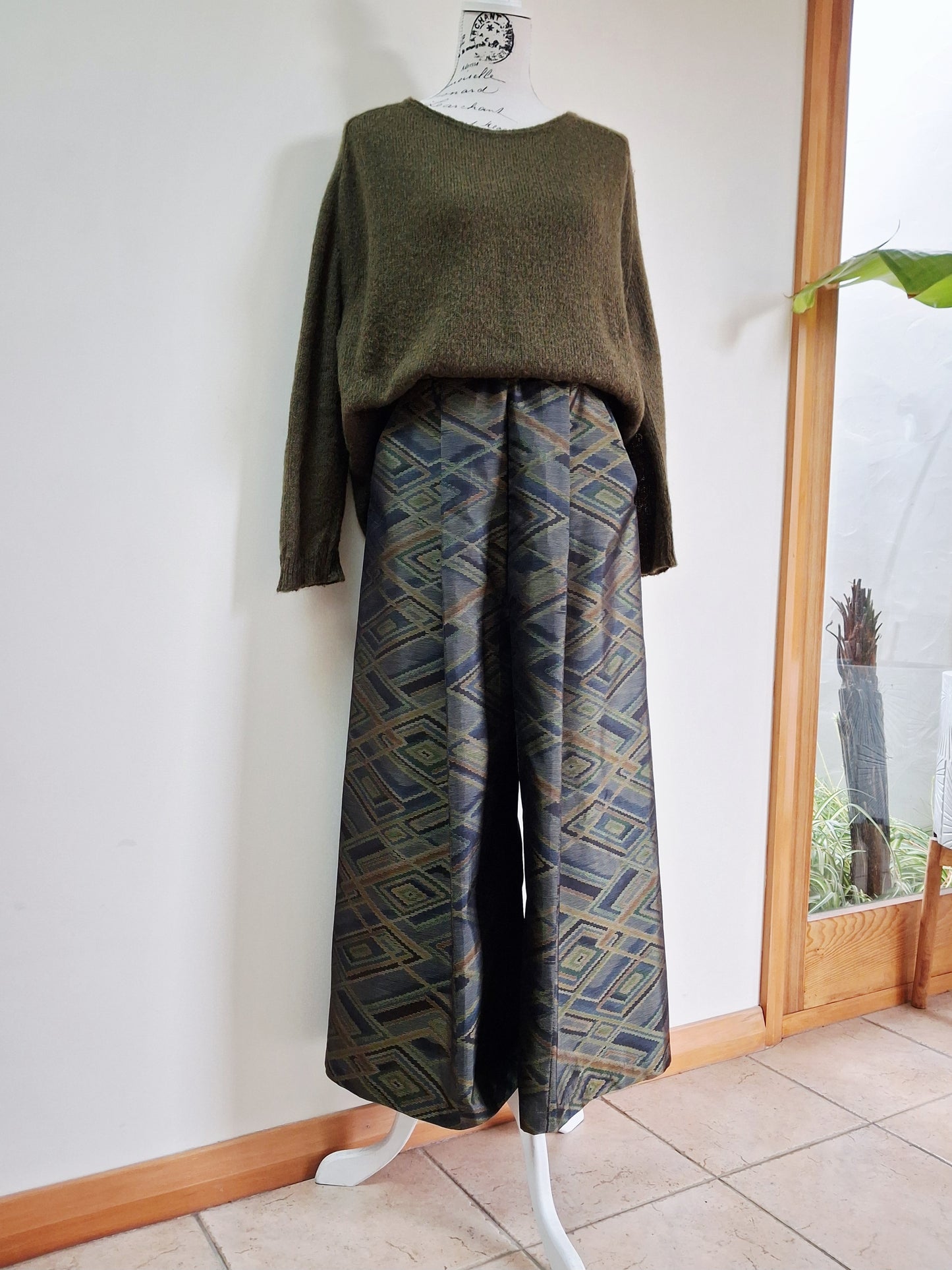Vintage Kimono Wide Pants