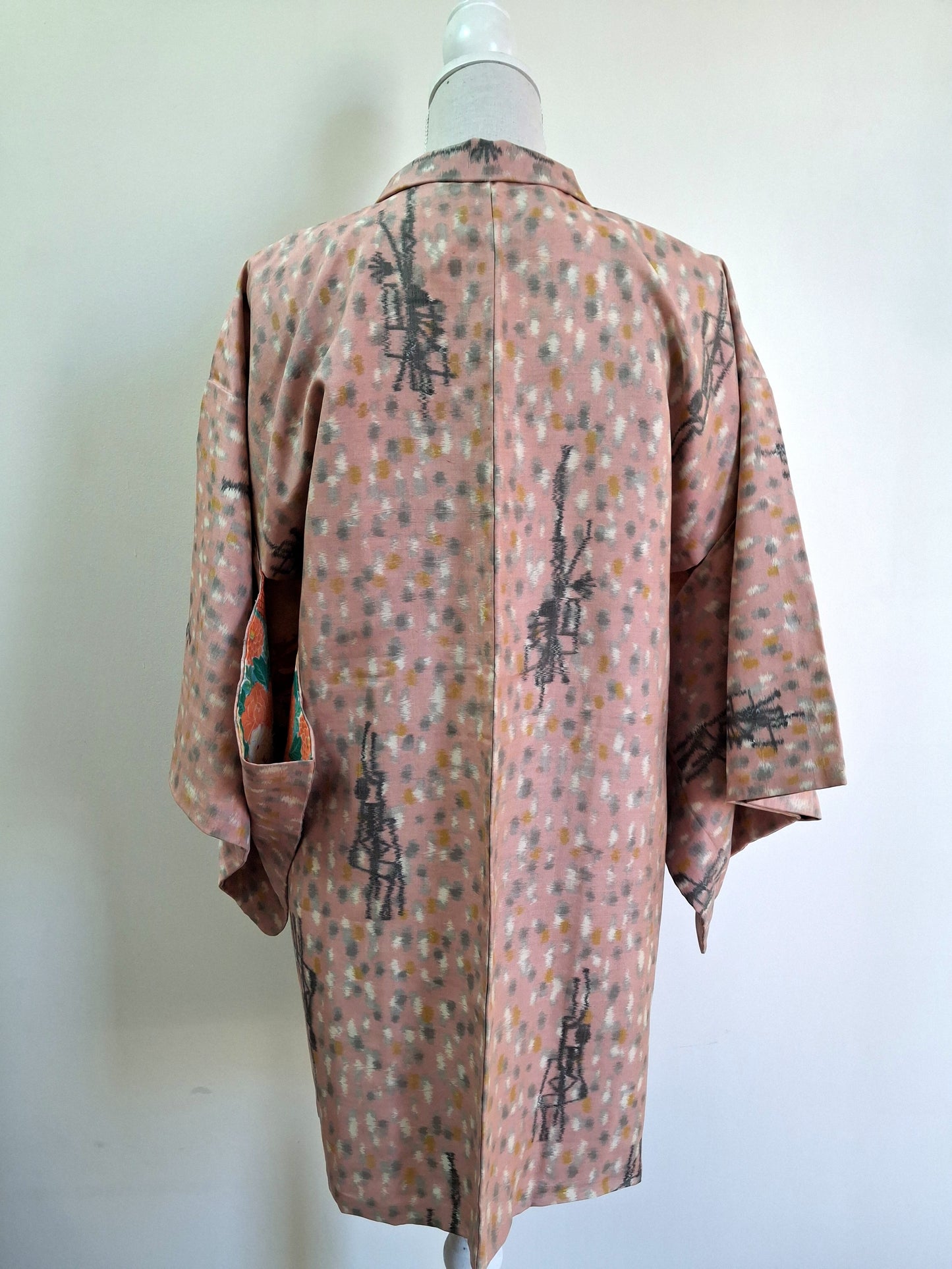 Japanese Vintage Silk Haori, Kimono jacket 026