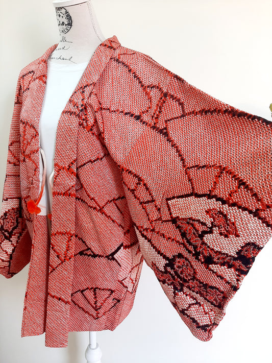 Japanese Vintage Silk Haori, Kimono jacket