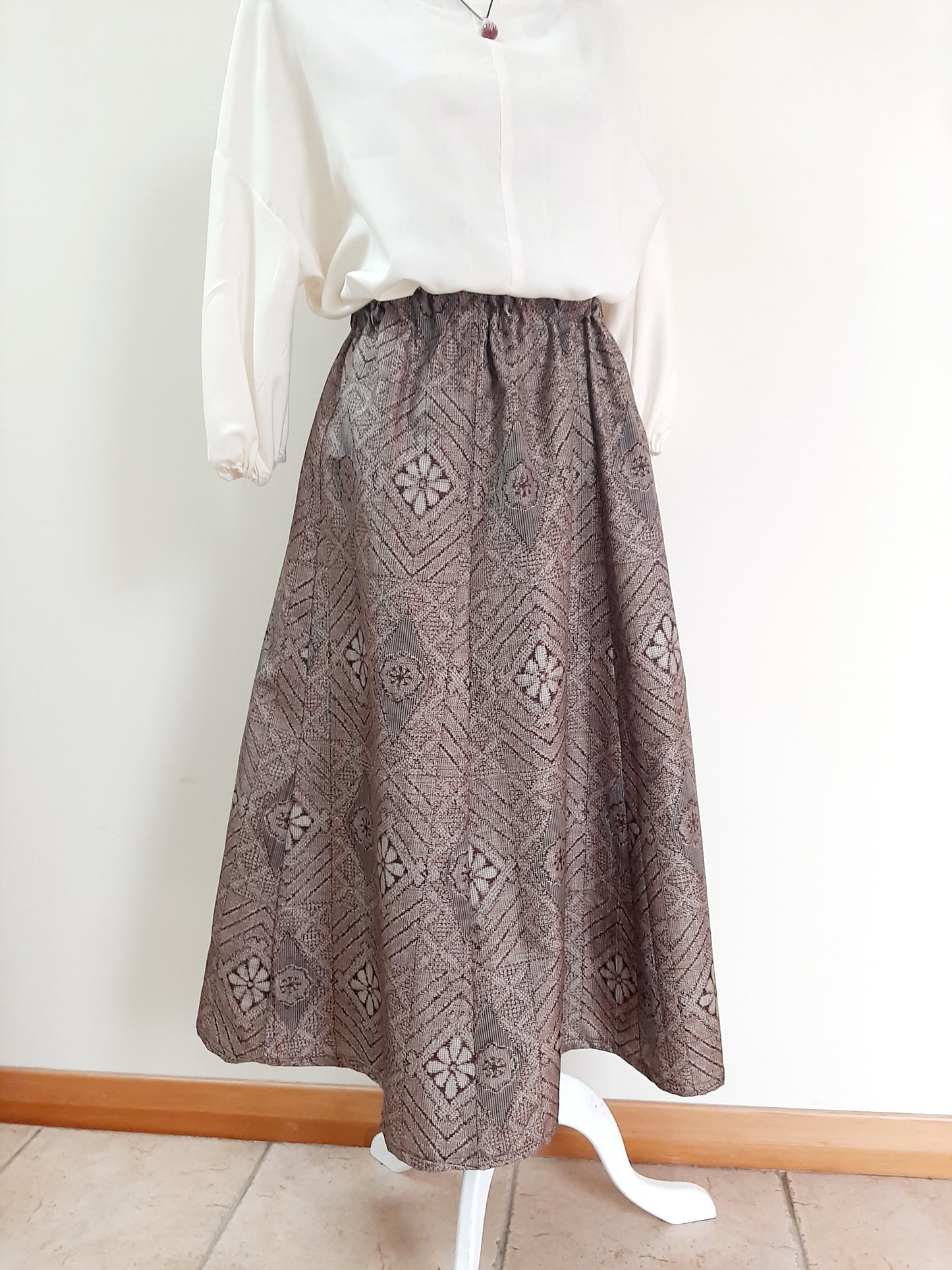 Vintage kimono silk skirt