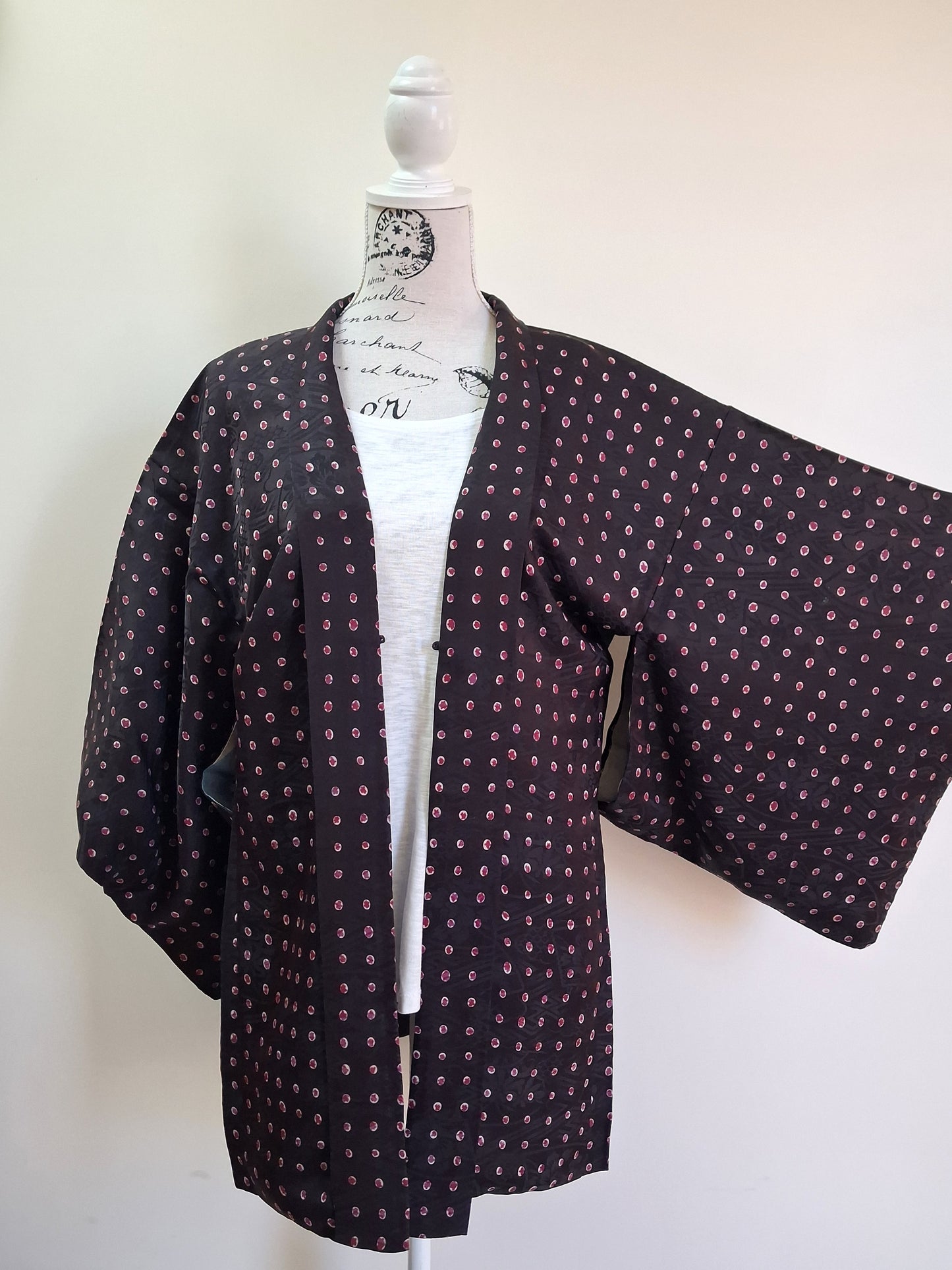 Japanese Vintage Silk Haori, Kimono jacket 024