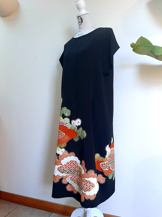 Vintage kimono silk dress