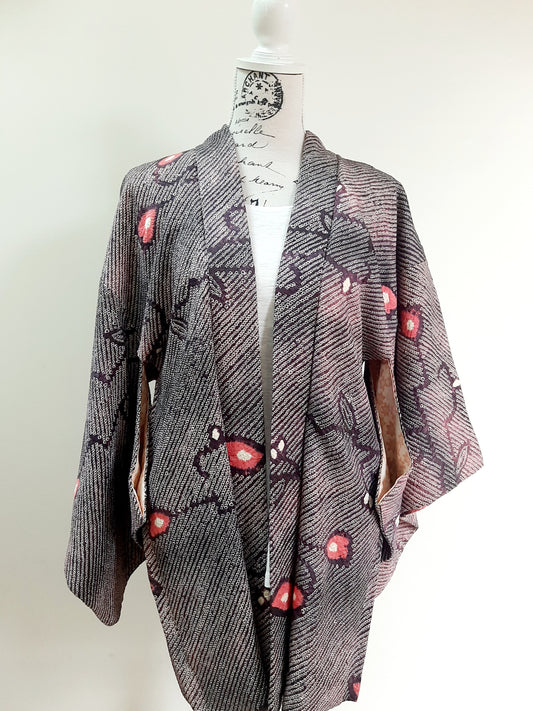Japanese Vintage Silk Haori, Kimono jacket