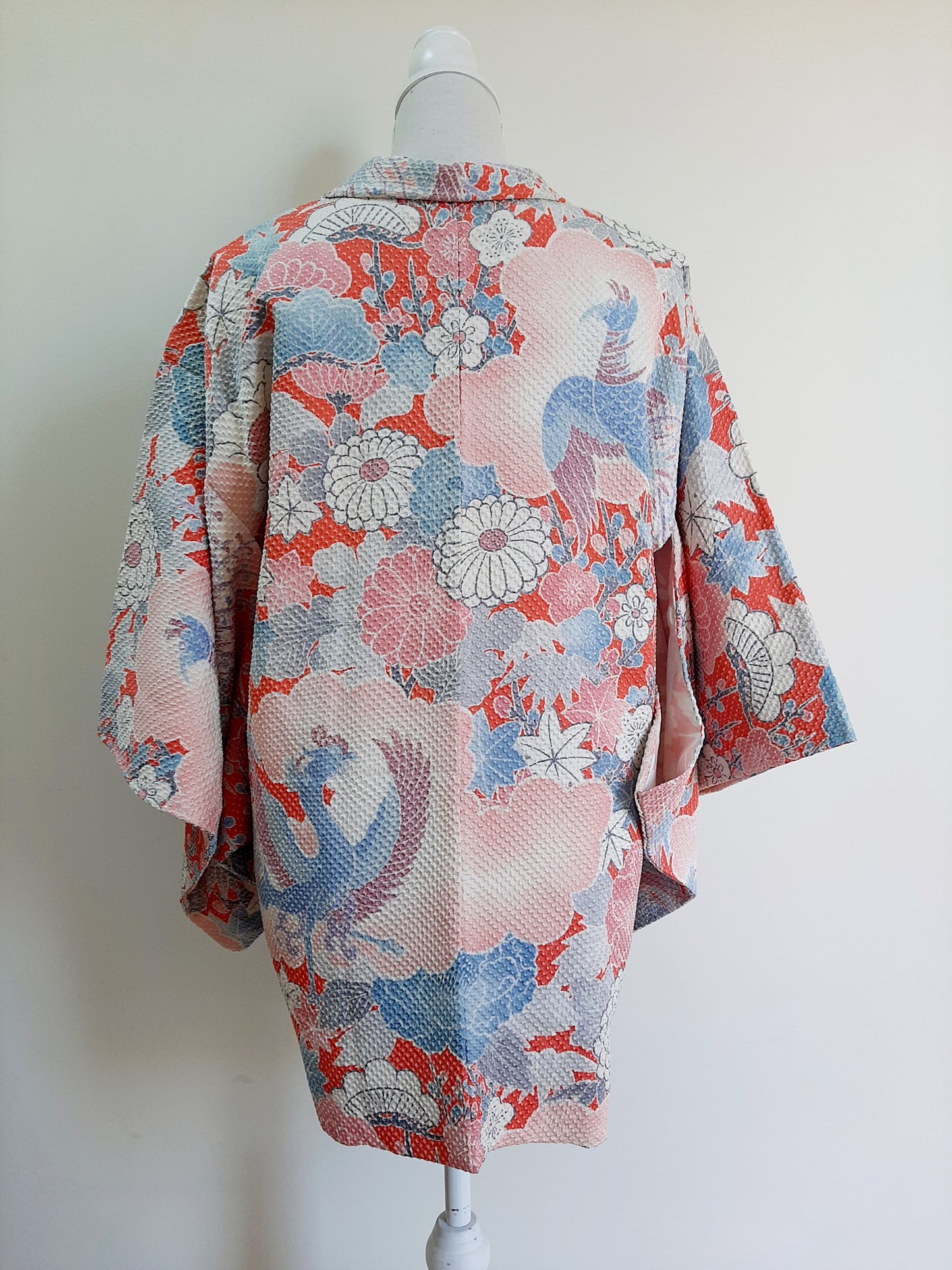 Japanese Vintage Silk Haori, Kimono jacket 014