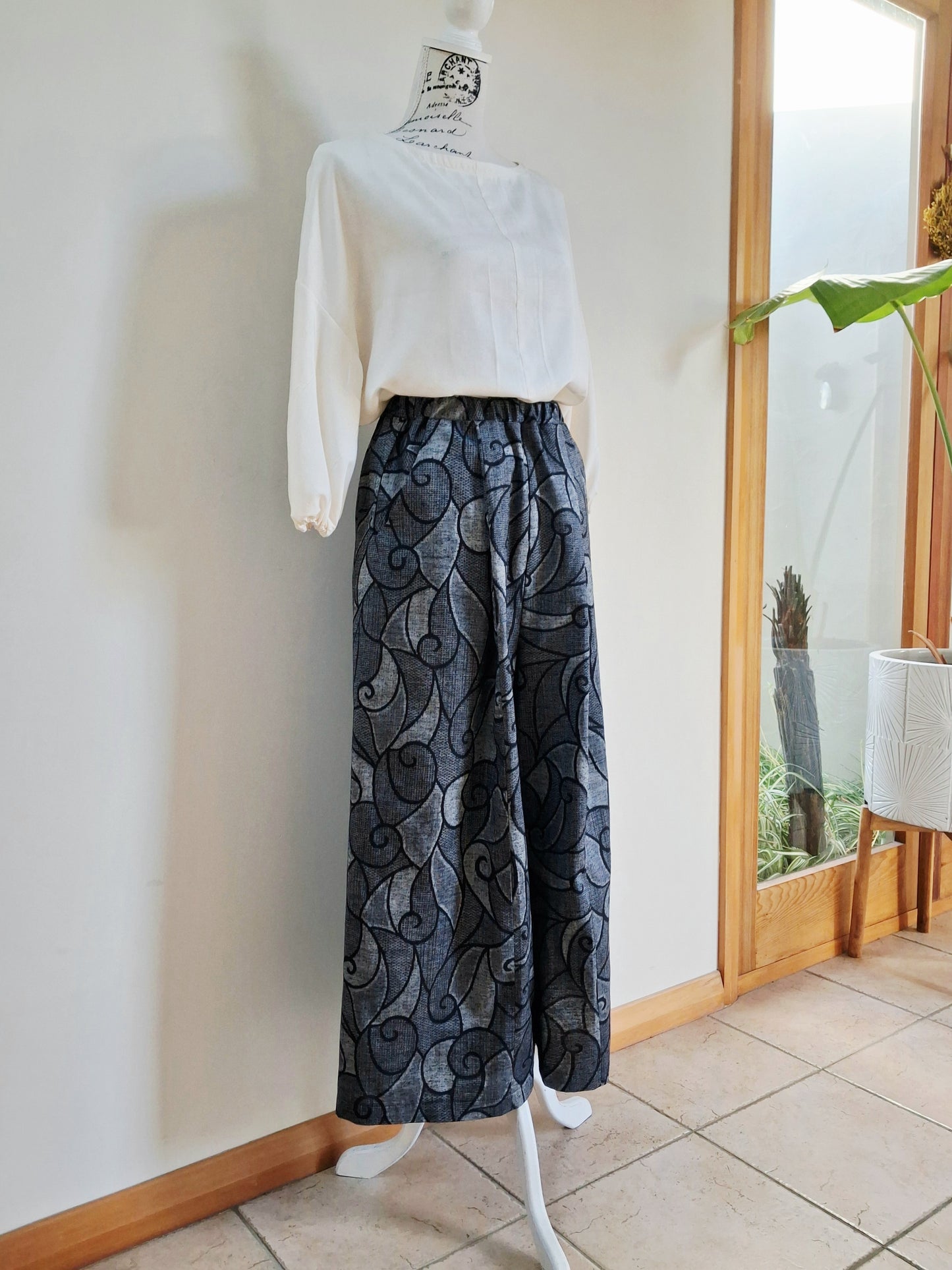 Vintage Kimono Wide Pants