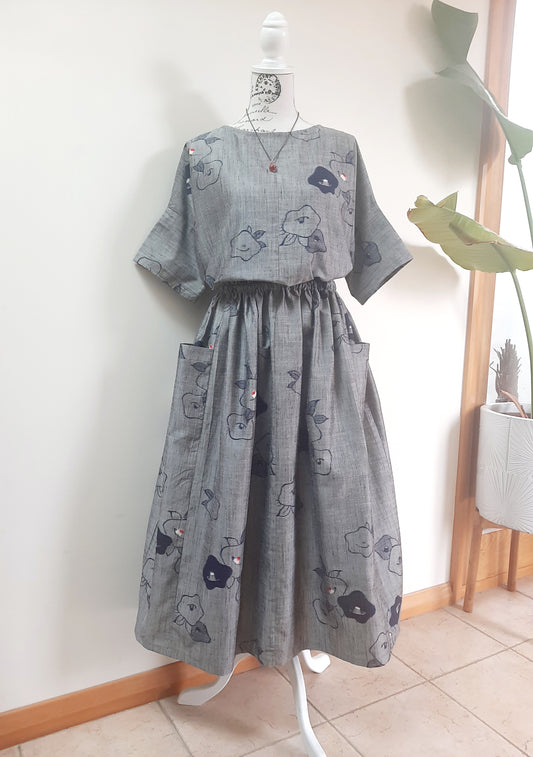 Vintage kimono silk skirt
