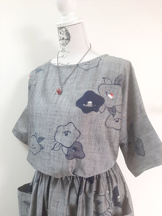 Vintage kimono silk top