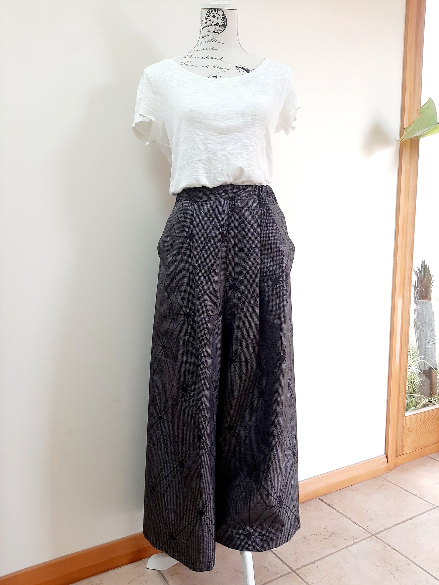 Vintage Kimono Wide Pants