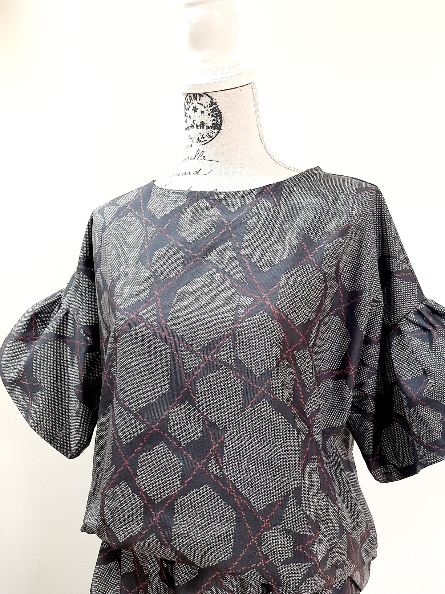 Vintage kimono silk top