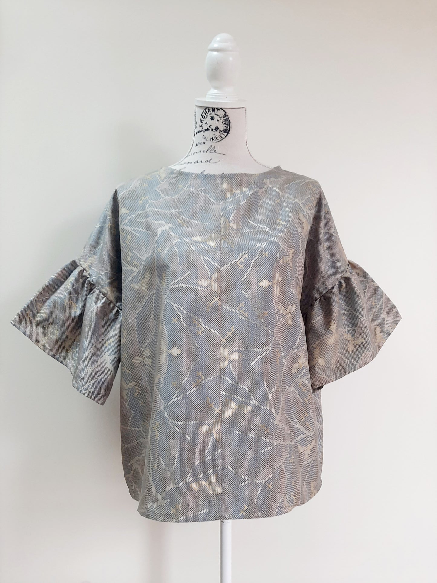 Vintage kimono silk top