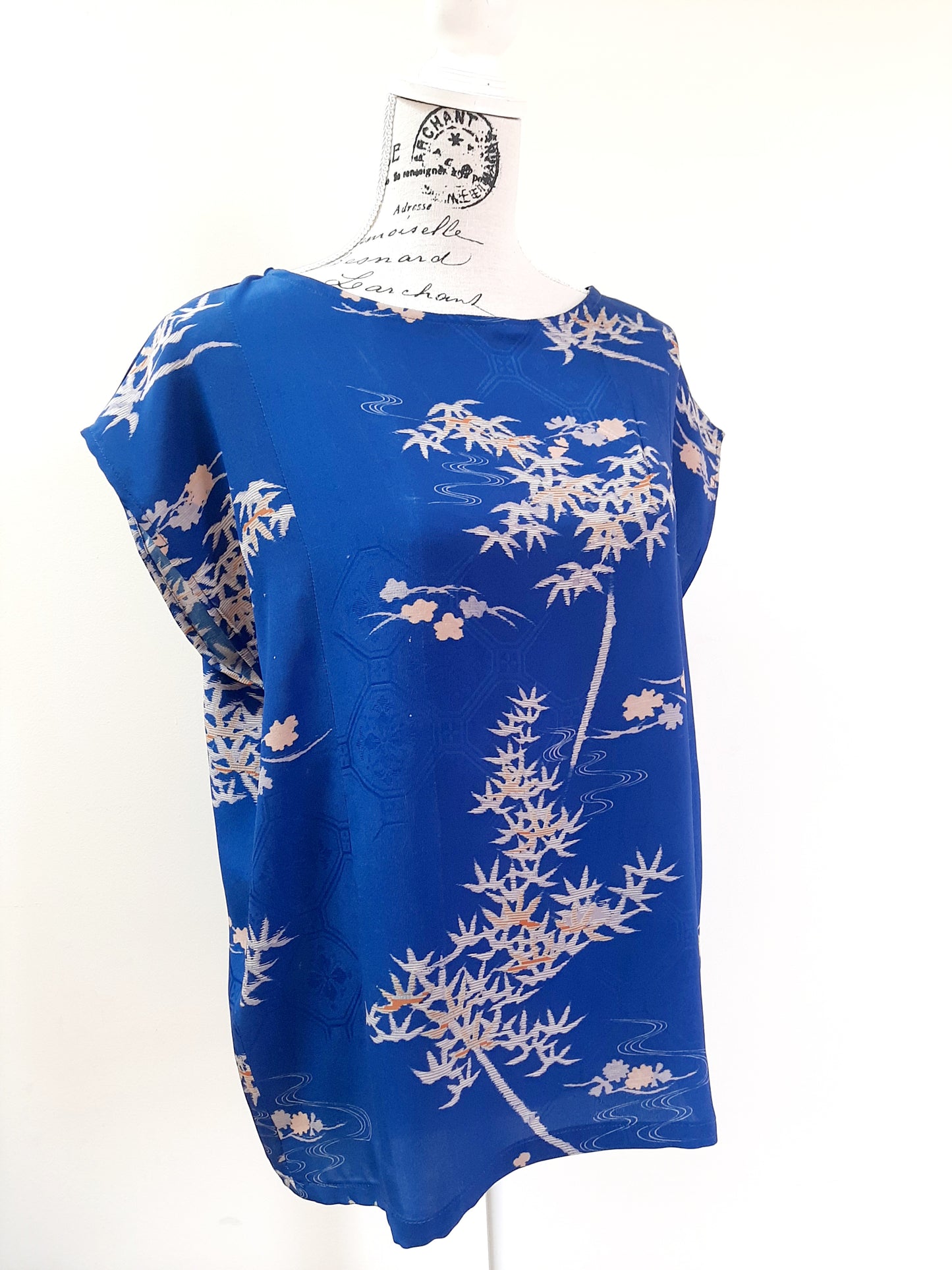 Vintage kimono silk top