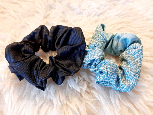 Vintage kimono silk scrunchies