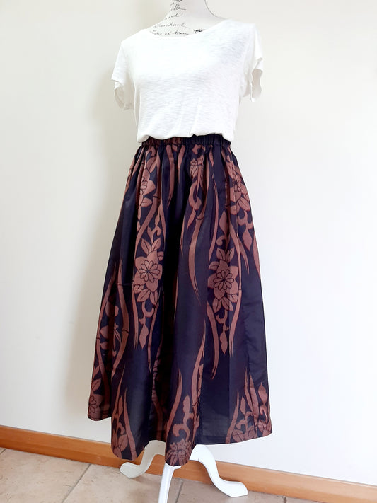 Vintage kimono silk skirt