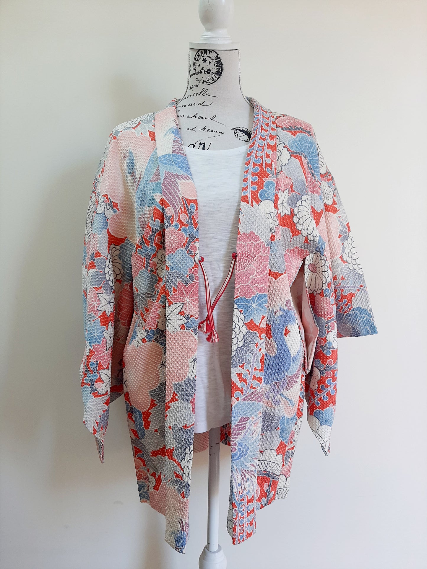 Japanese Vintage Silk Haori, Kimono jacket 014