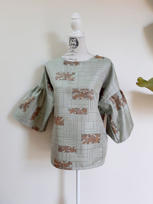 Vintage kimono silk top
