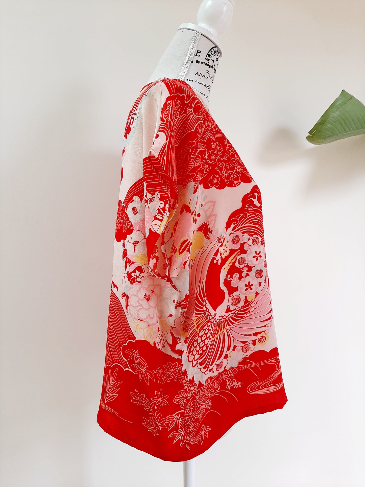 Vintage kimono silk top