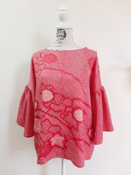 Vintage kimono Shibori silk top