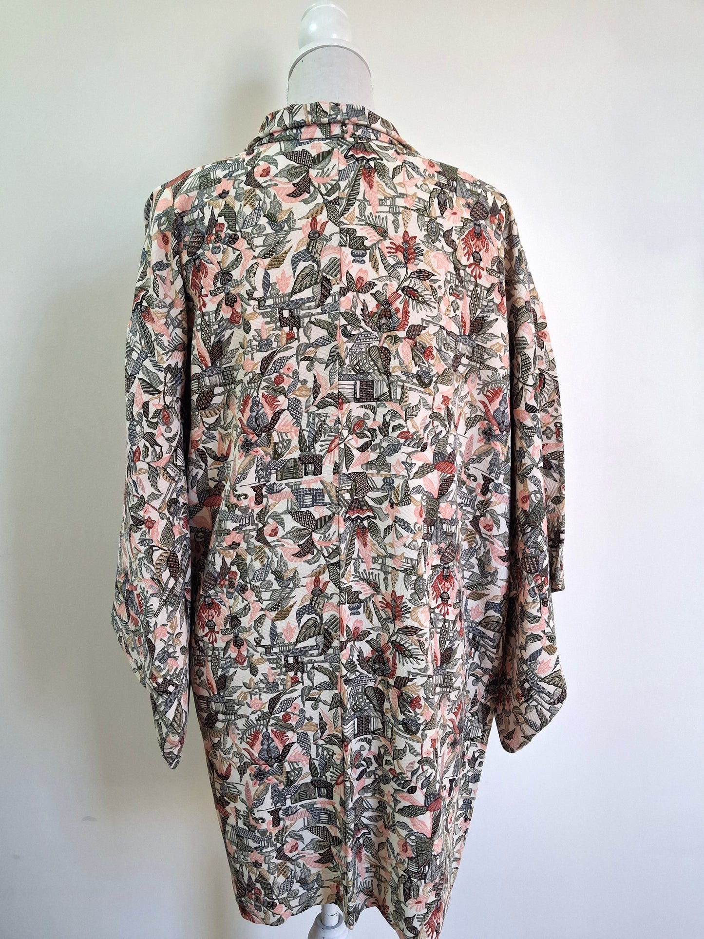 Japanese Vintage Silk Haori, Kimono jacket 025