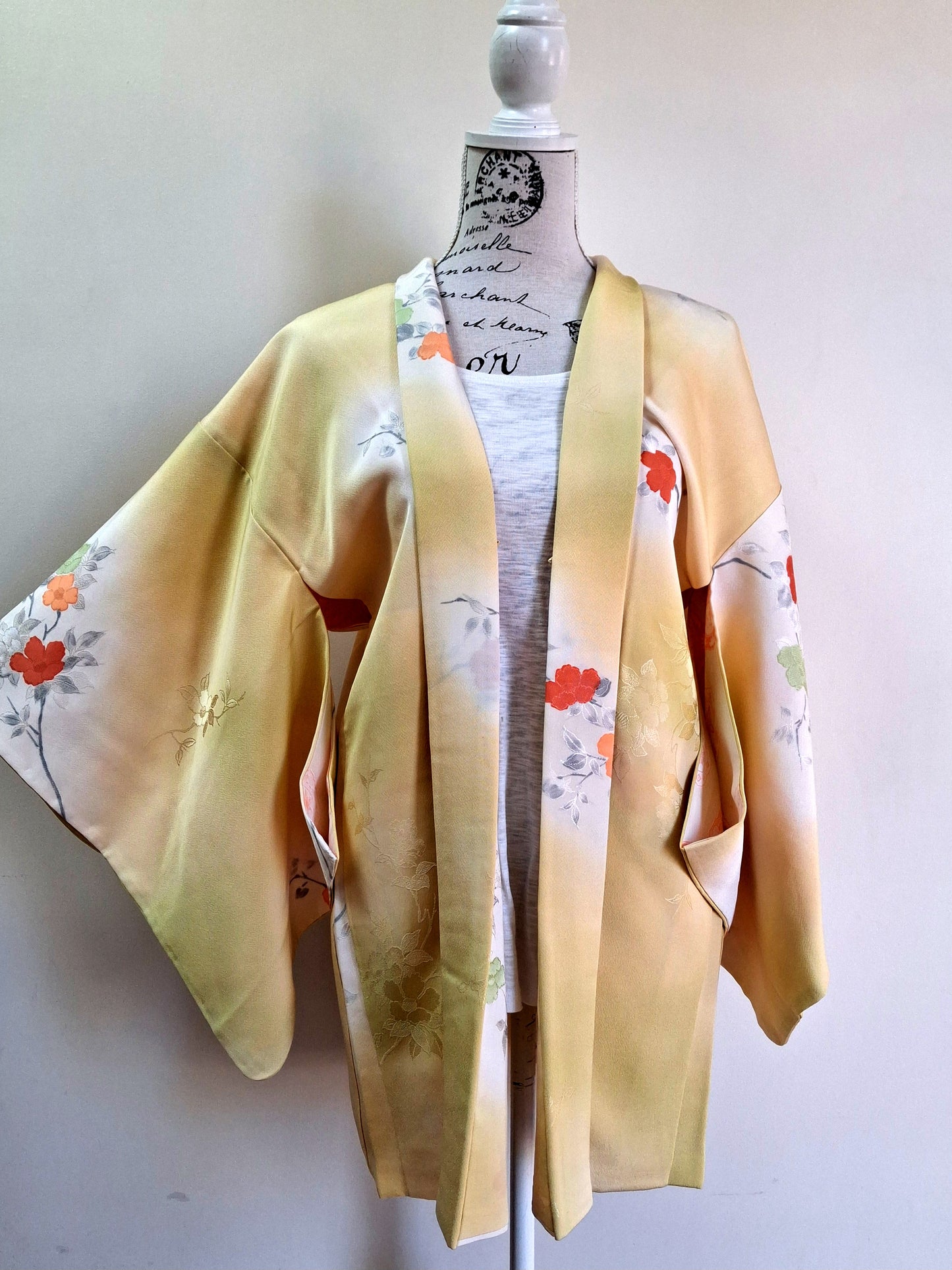 Japanese Vintage Silk Haori, Kimono jacket 031