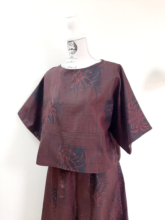 Vintage kimono silk top