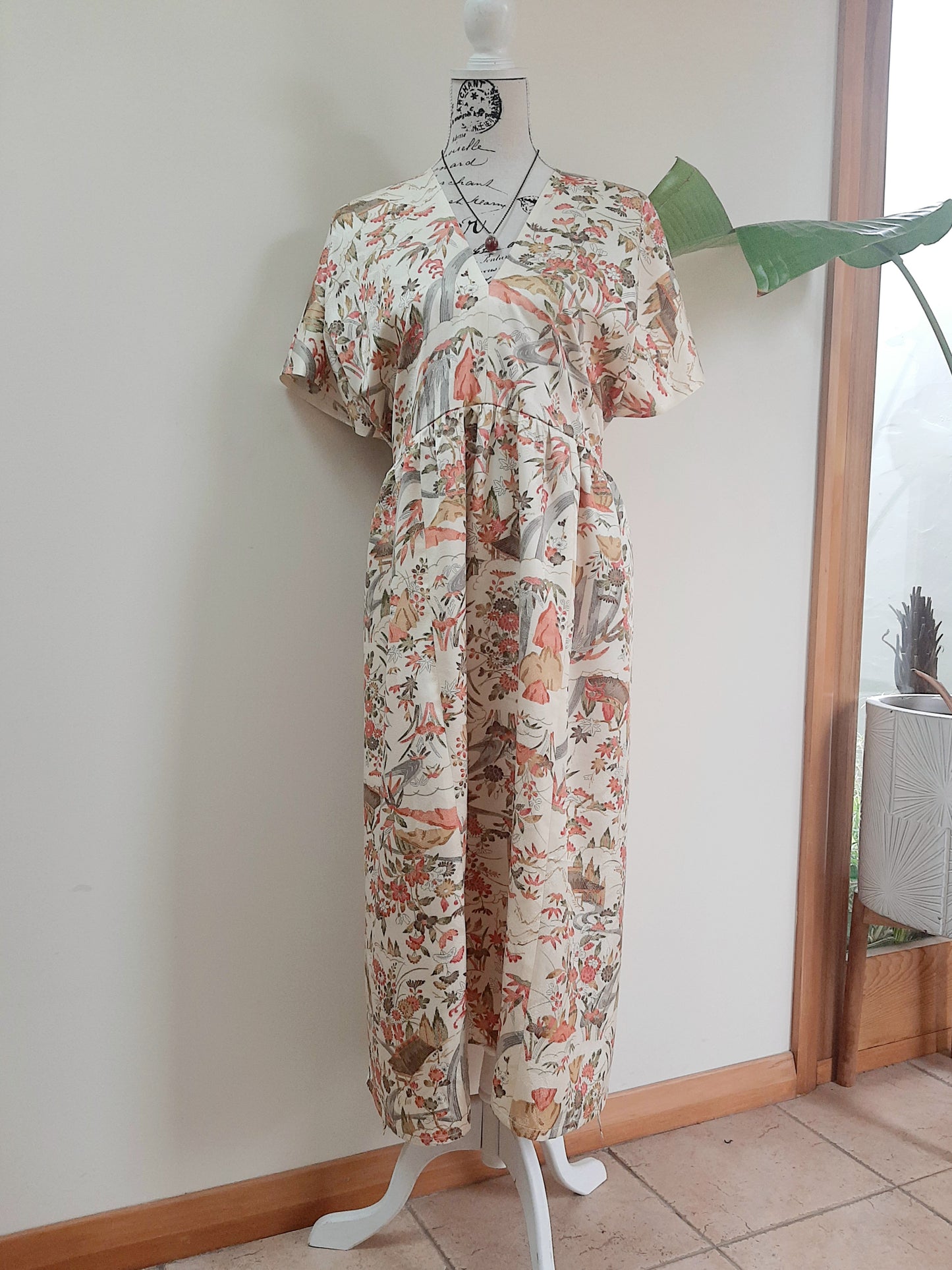 Vintage kimono silk dress